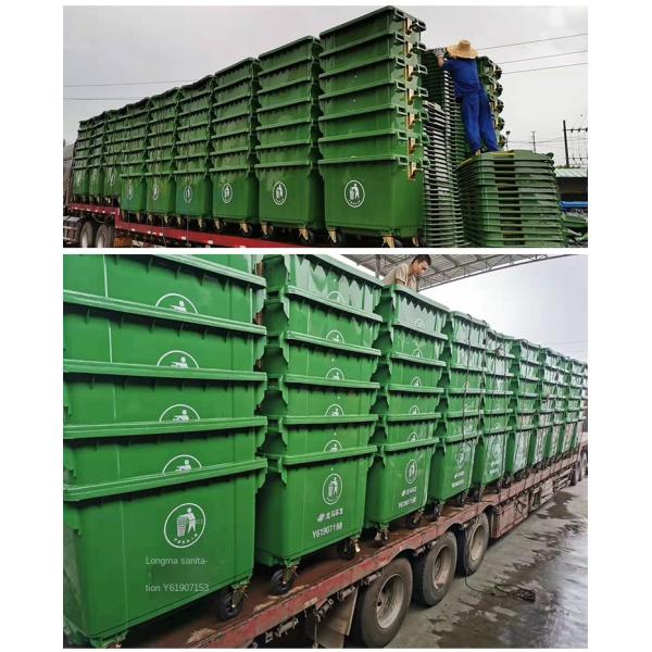 Different Types Sorting Trash Can 660l Plastic Rubber Wheels.wheelie Waste Bin
