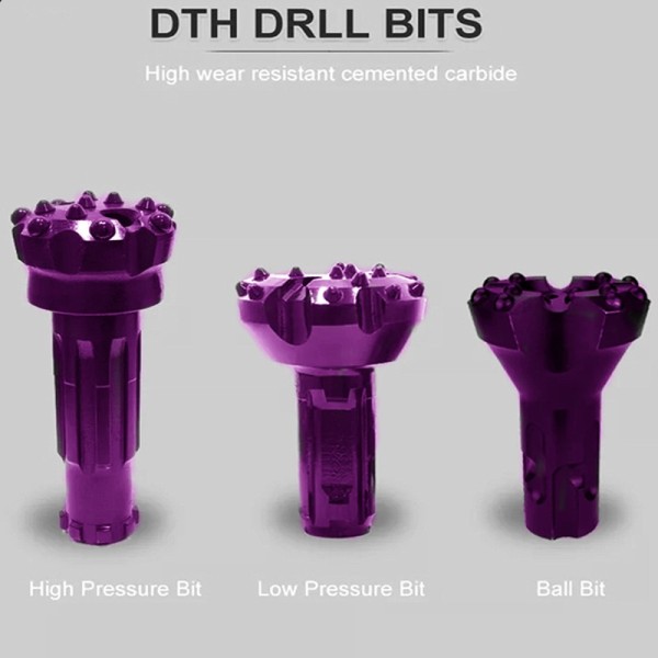 Rock Borehole Drill Bit Mining Machine Parts DTH Button Drill Bits DHD380 Drilling Bit Set
