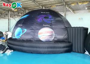 China 6m Printed Inflatable Planetarium Black Projection Dome Tent For Science Display on sale