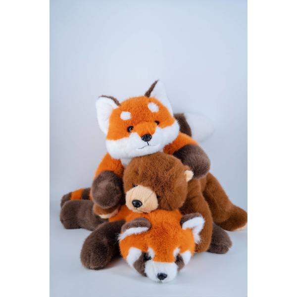 OEM ODM Orange Fox Plush Toy Soft Realistic Stuffed Animals Cartoon Characters