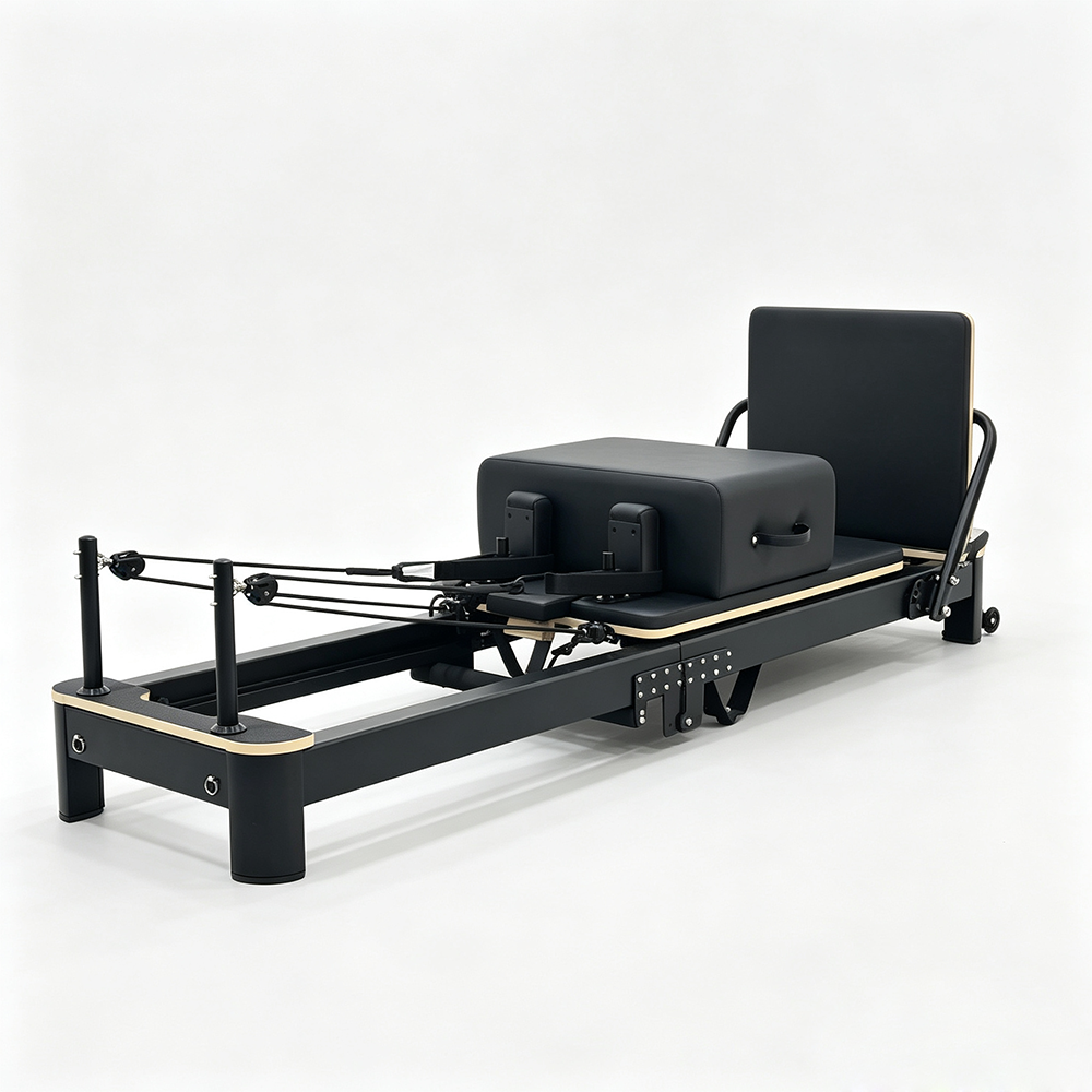Aluminum Frame Foldable Pilates Reformer Rowing Machine With Germany Spring
