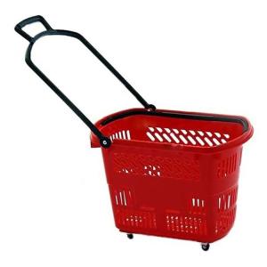 China Plastic Supermarket Shopping Basket Retail Stores Red Market Shop Basket on sale
