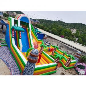 Wholesale Double Triple Stitch PVC Bounce House Water Slide Combo Rentals Obstacle Course from china suppliers
