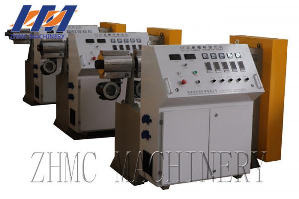Quality Automatic 1.5 Meters Long PVC 45 Profile Extrusion Line Extruder Yellow And White for sale