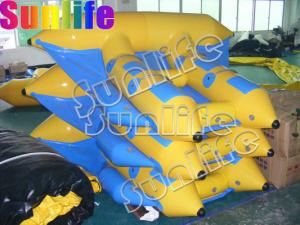 Wholesale inflatable Stimulate flying fish blue and yellow boat MB009 for flying from china suppliers