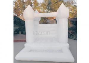 China PVC Inflatable Small White Bouncy Toddlers Bounce Castle House With Ball Pool For Event on sale