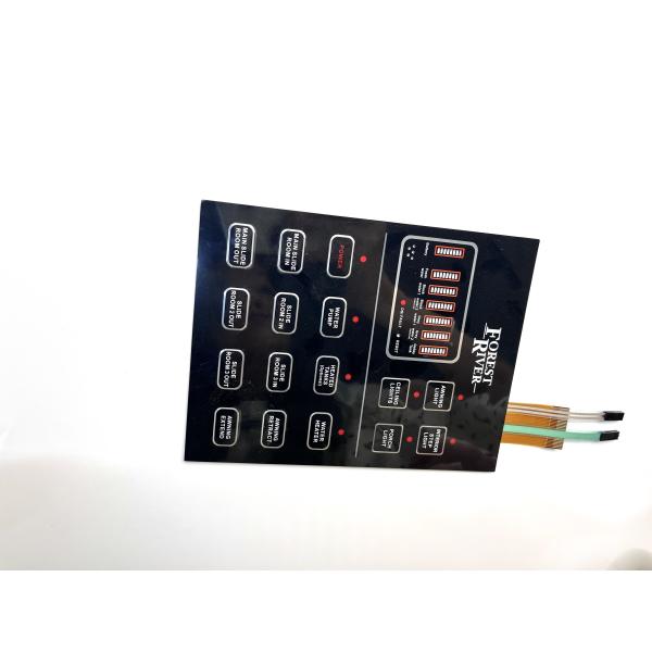 1.25MM Pitch Tactile Membrane Switch OEM Momentary Push Button With Glossy