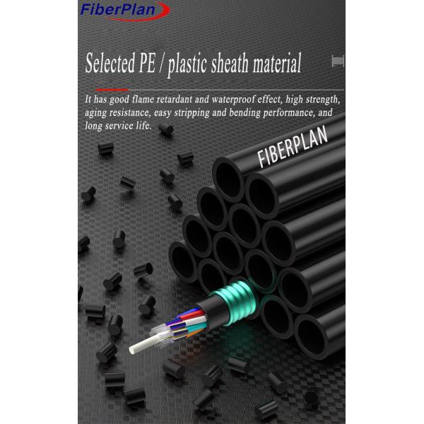 Anti Rodent GYFTY53 Direct Burial Cable 8 Core Single Mode Fiber Optic Cable