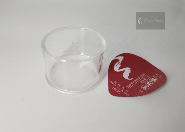 Quality Transparent Mini Round Plastic Containers 49mm Dia For Chocolate Powder Packaging for sale