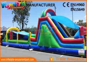 China Kids Inflatable Obstacle Course Bounce House Fire Retardant And Water - Proof on sale