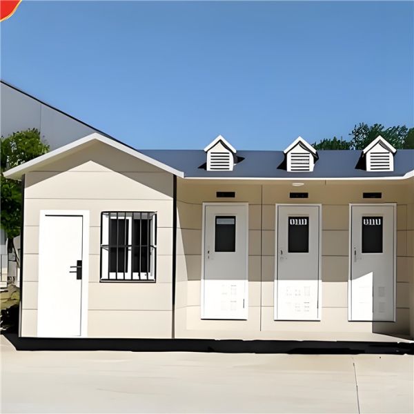 Custom Galvanized Corrugated Steel Portable Toilet Container with Integrated Fiberglass Restroom Units and Vacuum Collection System
