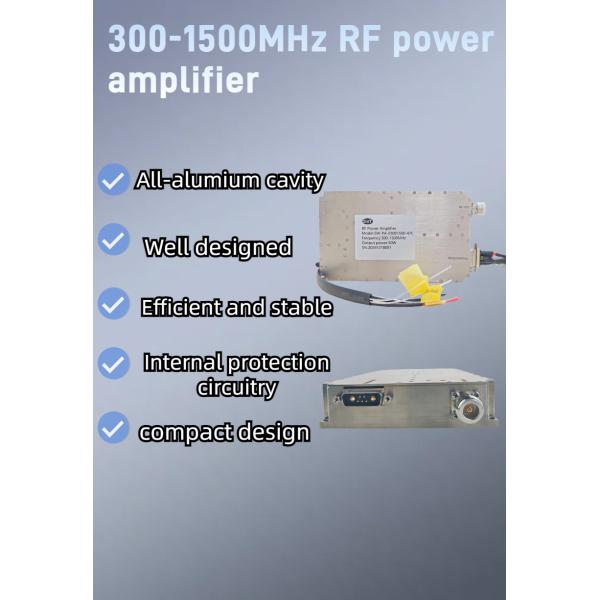47dBm 300-1500MHz Broadband RF Amplifer Solid State Amplifier Module for Telecommunication