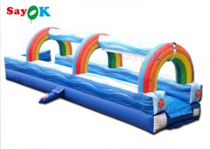 Wholesale Bouncy Castle Rainbow Inflatable Water Slide PVC Water Slide For Sale from china suppliers