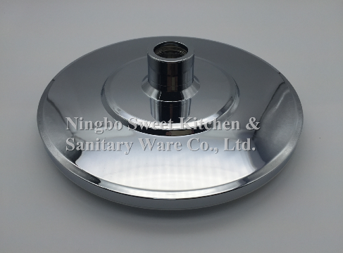 ABS plastic material round shape chrome plating shower head overhead shower top shower rain shower set