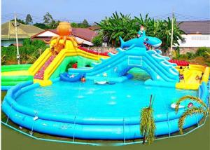 Wholesale Commercial Octopus Inflatable Water Parks For Kids / Blow Up Pool With Slide from china suppliers