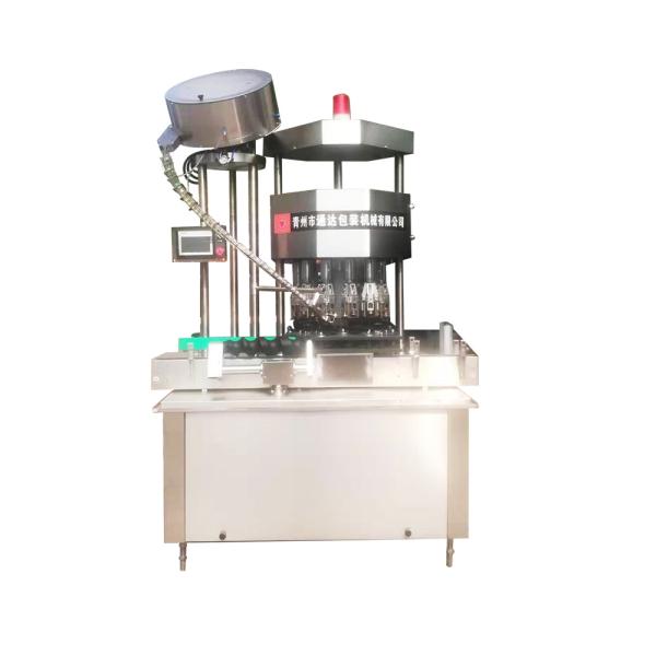 Full Automatic Bottle Filling And Capping Machine , Factory Glass Bottle Aluminum Capping Machine