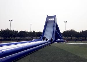 China Blue Durable Adult Giant Inflatable Slide Satety Large Blow Up Water Slides on sale