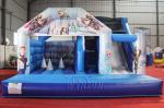 Wsc-281 Inflatable Bouncy Castle Double Line Sewed With Slide Ce Standard