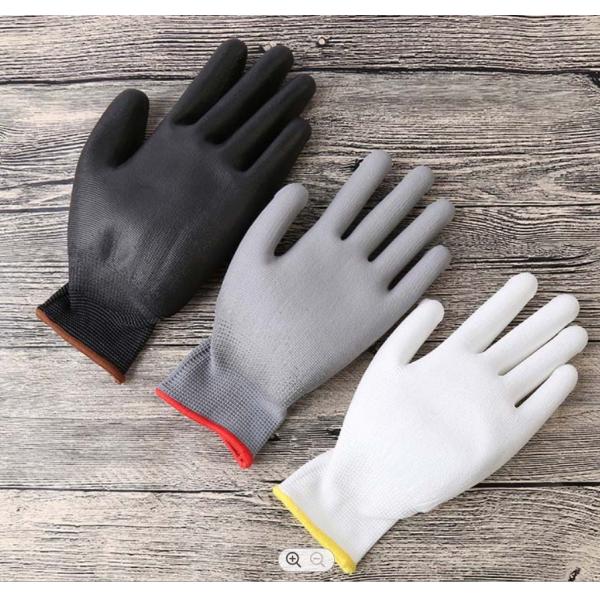 PU Coated ESD Anti Static Hand Protective Work Gloves For Construction Gardening