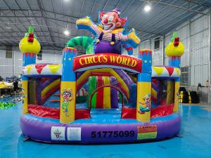Wholesale EN14960 Commercial Inflatable Combos Clown Themed PVC 5.2x5m Toddler Bounce House Inflatable Jumping Castle from china suppliers