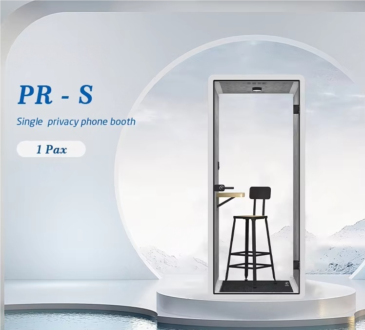 Modular Office Phone Booth White Acoustic Office Pods Customized With An Aluminum Alloy Frame