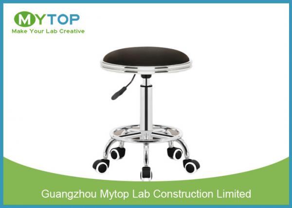 Quality Adjustable ESD Lab Chairs Laboratory Stool Chair with Wheel PU Leather Surface for sale