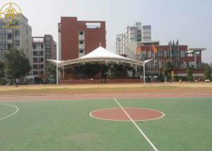 China Single Cantilever 1050g PVDF Tensile Fabric Architecture Canopy For School on sale