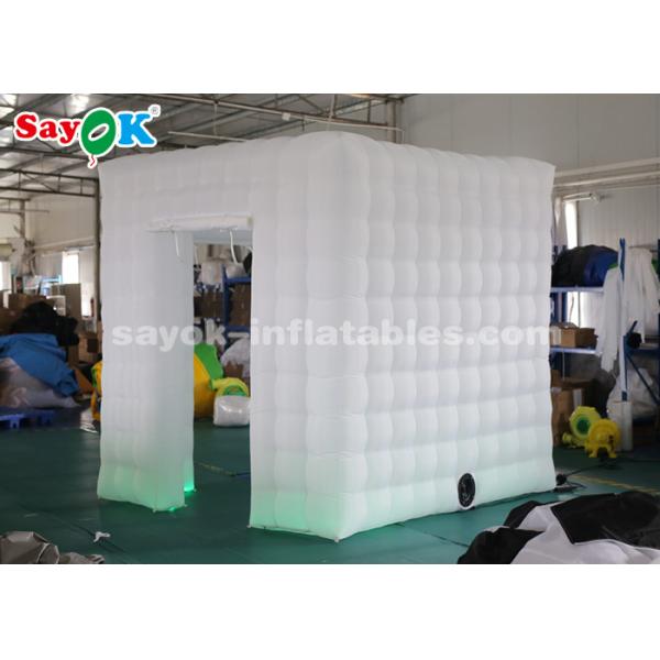 Inflatable Party Tent Three - Door Inflatable Photo Booth 2.5m Cube Portable LED Light