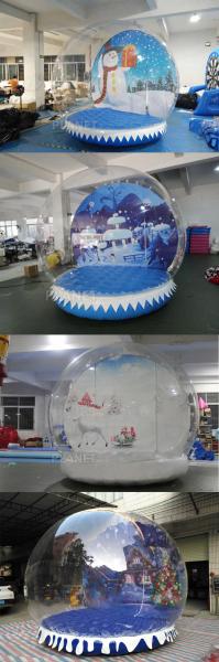Festival Decoration Airblown Inflatable Snow Globe Customized Logo