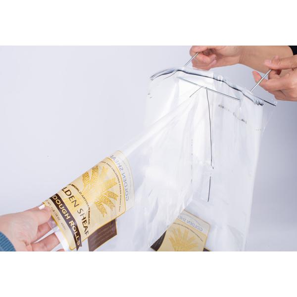 Customized Printed Bakery Storage Bag Large Size Plastic Bread Bag