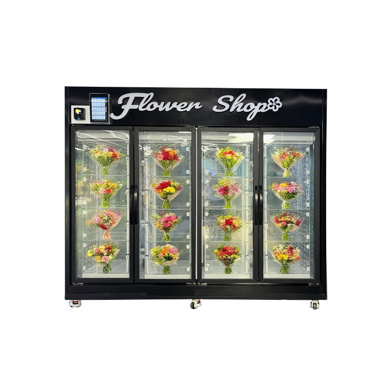 Wholesale Smart Flower Vending Machine with 10 inch Touchscreen, Android 11.1 OS, and 32 Lockers for Fresh Flowers Preservation from china suppliers