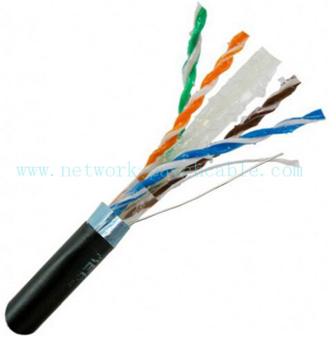 External Grade Ethernet Cable Outdoor Cat6 Cable with Braid Shield