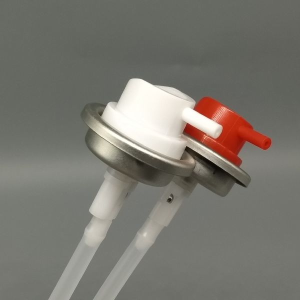 360-degree aerosol valve demonstration showing inverted dispensing