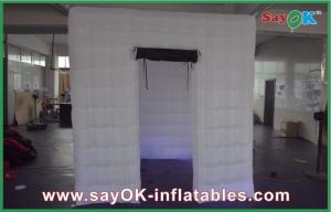 China Photo Booth Decorations One Door Custom Inflatable Products With LED Lighting , Inflatable Building on sale