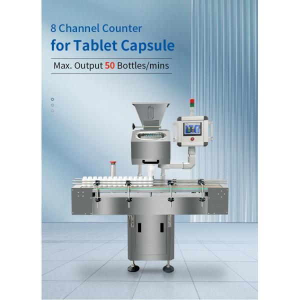 Max 50 Bottles / Min Automatic Capsule Counting Machine With 0.6 Kw Power Consumption