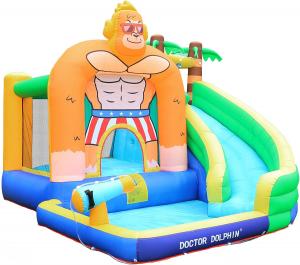 Wholesale Doctor Dolphin Inflatable Water Slide For Toddler Water Bounce House With Splash Pool from china suppliers