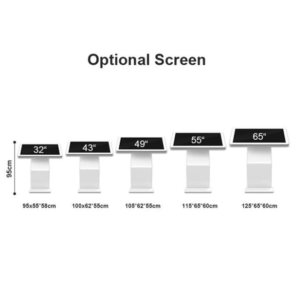 Floor Stand Interactive Touch Screen Kiosk Advertising Touch Screen K Shape TFT Type