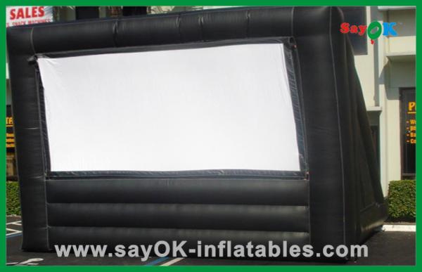 Quality Black Oxford Cloth Airblown Inflatable Outdoor Movie Screen For Commercial Advertising for sale