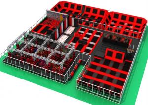 Wholesale Childrens Bounce Trampoline Park With Ninja Warrior Course And Climbing Wall from china suppliers