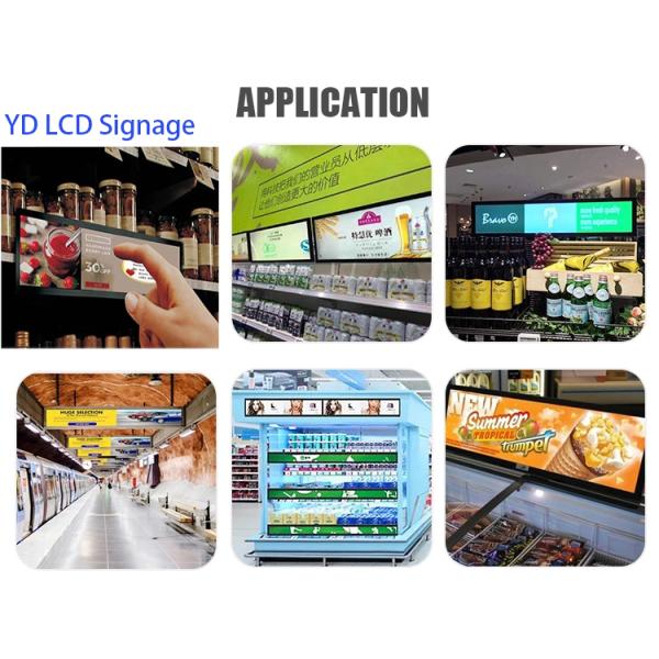 Stretched Bar 32 LCD Advertising Display With Auto Loop Play Function