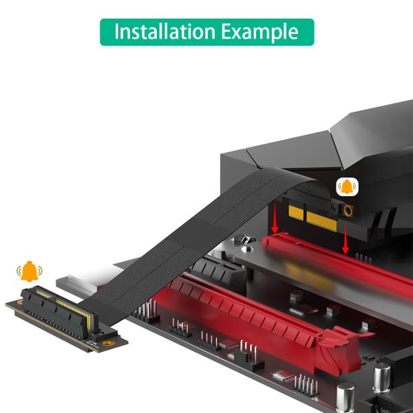 90° Reverse PCIE Slot Computer Adapter 24cm Pcie Slot Extension Cable