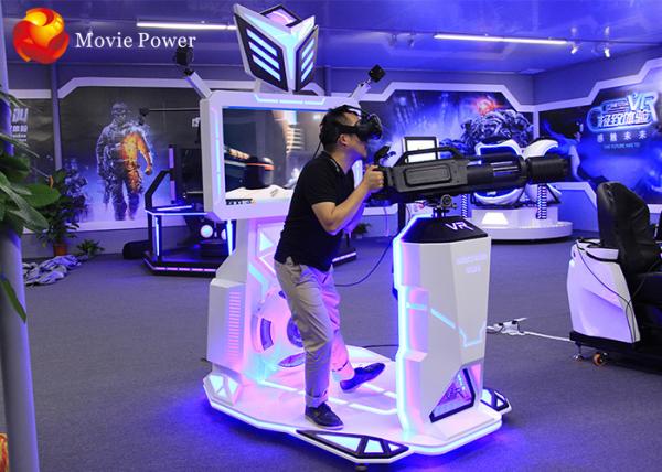 Quality 9d VR Stand Gatling Walker Space Amusement Park HTC Vive Shooting Battle Game Machine for sale