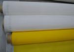 Yellow Polyester Mesh Fabric Silk Screen Tshirt Printing High Density , 91