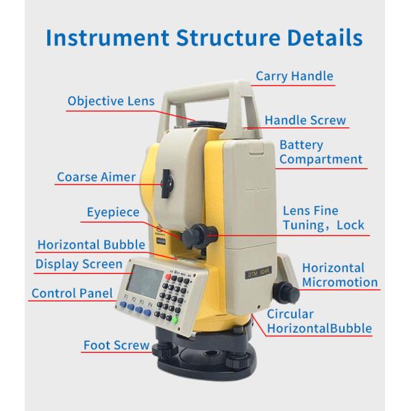 Changzhou Dadi Total Station High Precision Prism-free Coordinate Ranging Chinese And English Operating System DTM624R