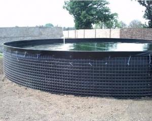 China 30000 L PVC Tarpaulin Fish Tank Strong Stainless Steel Wire Fish Pond For Fish Farming on sale