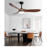 110V 220V Modern Ceiling Fans With LED Lights Timber DC Motor Remote Control for sale