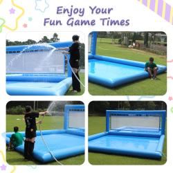 China 33x16.5x7FT Inflatable Volleyball Court Beach Volleyball Net Volleyball Pool Water Field With Air Pump For Outdoor Game for sale