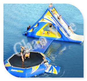 China 0.6mm PVC Kids Inflatable Water Slide Park Games Customed Waterproof on sale