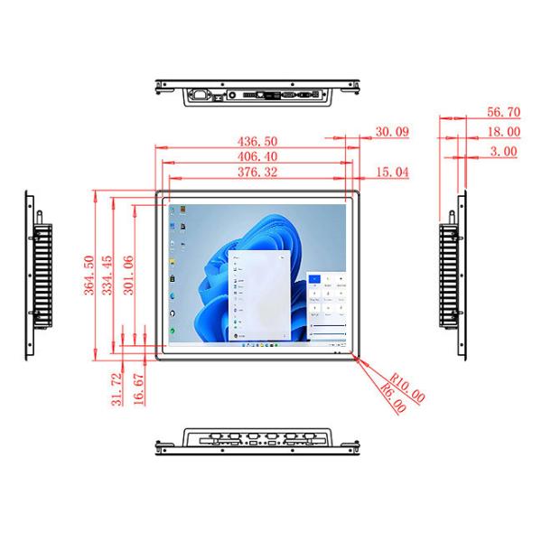 19-Inch Embedded Windows Touch Screen for Medical Diagnostics and Access Control
