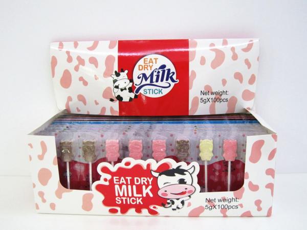 Quality Compressed Cow Shape Chewy Milk Candy Lollipop Mix Strawberry & Chocolate Flavor for sale
